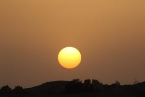 sunset in desert,Sahara Tours Morocco